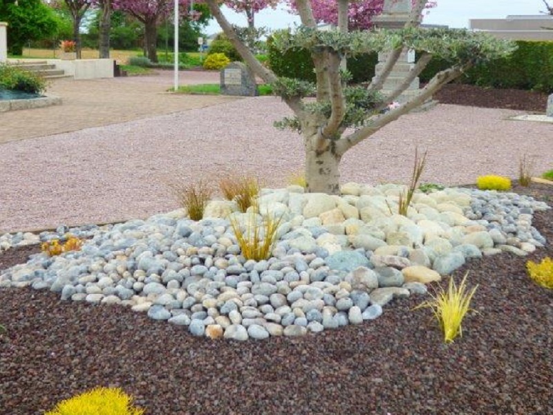 paillage galet multicolore